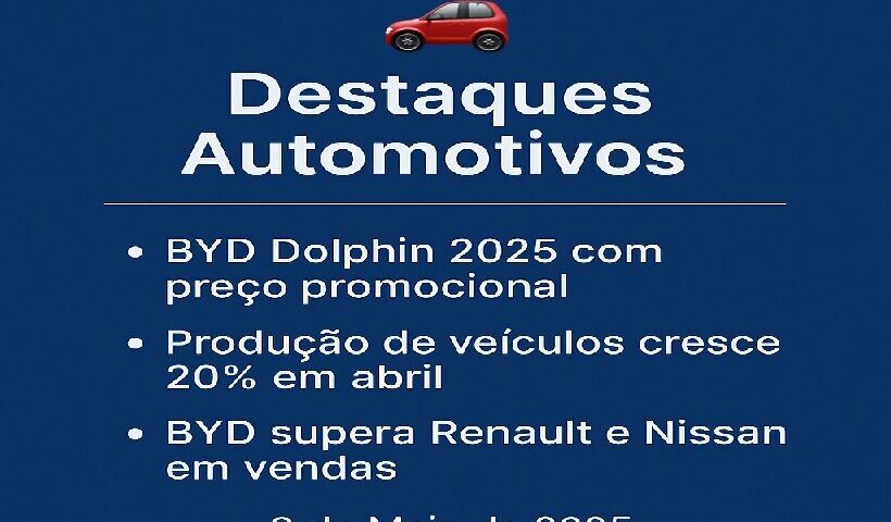 Destaques Automotivos – 9 de Maio de 2025