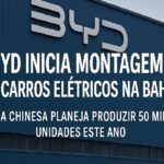 BYD inicia montagem de carros elétricos
