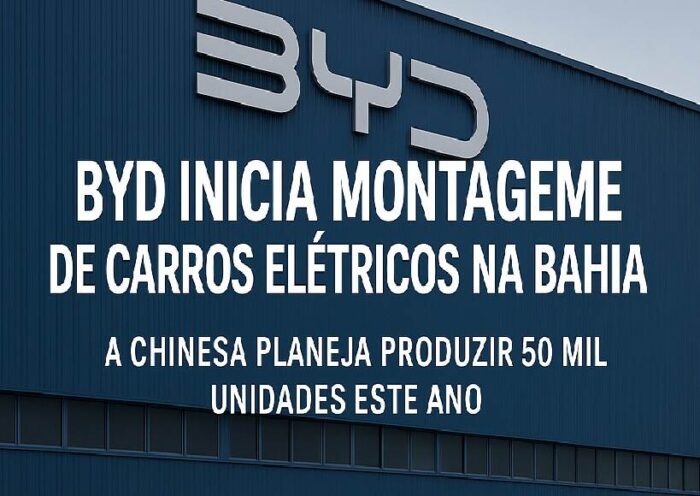 BYD inicia montagem de carros elétricos
