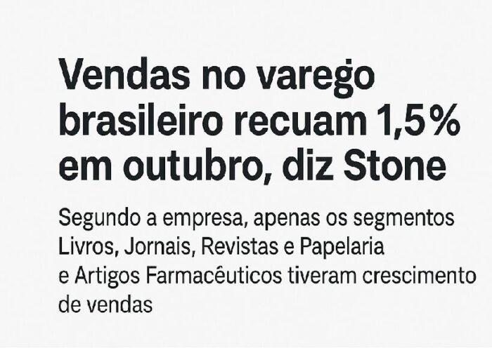 Varejo brasileiro registra queda real