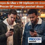 Preços da Uber e 99 triplicam