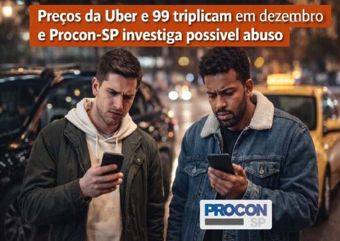 Preços da Uber e 99 triplicam