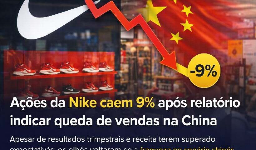 Ações da Nike caem forte