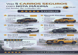 cinco carros seguros