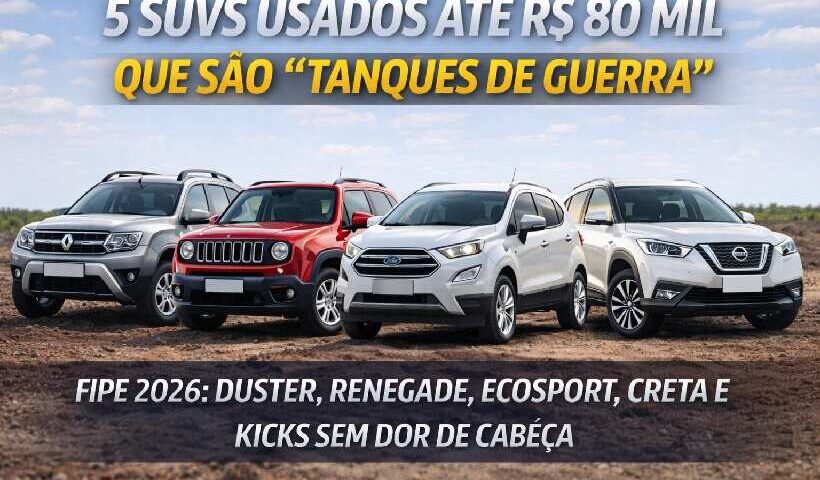 5 SUVs usados até R$ 80 mil