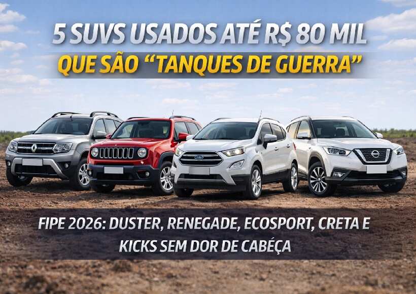 5 SUVs usados até R$ 80 mil