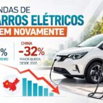 veículos elétricos caem novamente em fevereiro