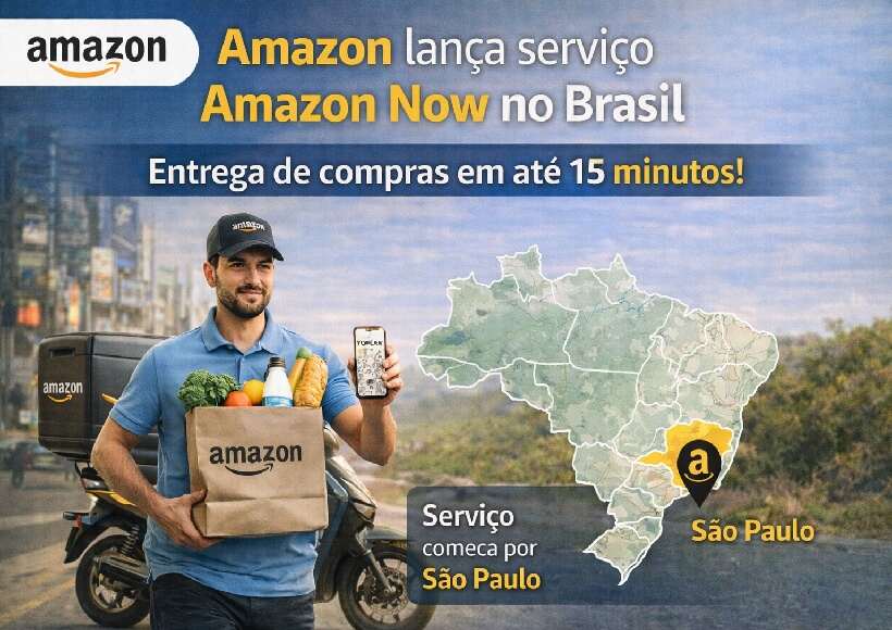 Amazon lança entrega em 15 minutos