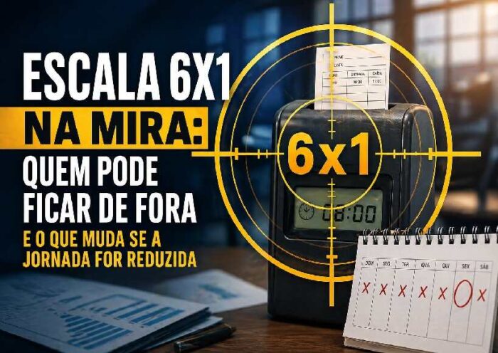 Escala 6x1 na mira
