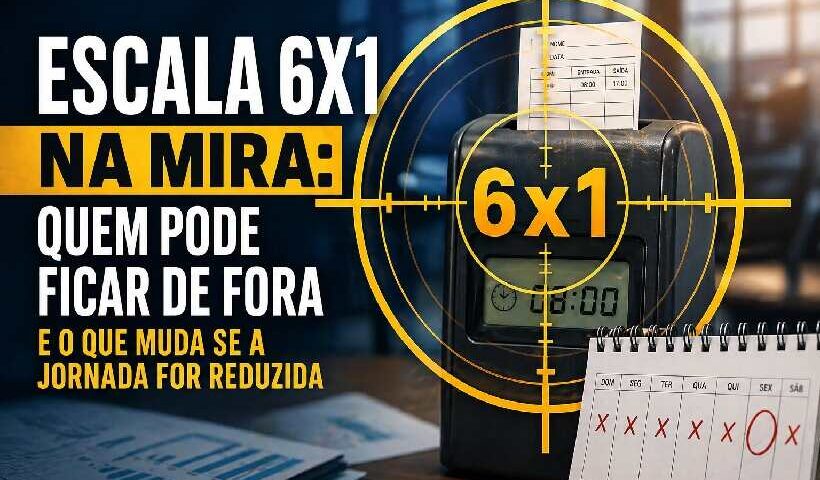 Escala 6x1 na mira