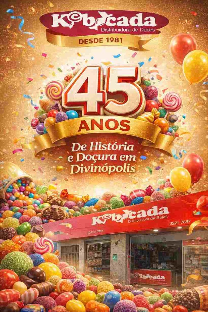 Kibocada Distribuidora de Doces celebra 45 anos