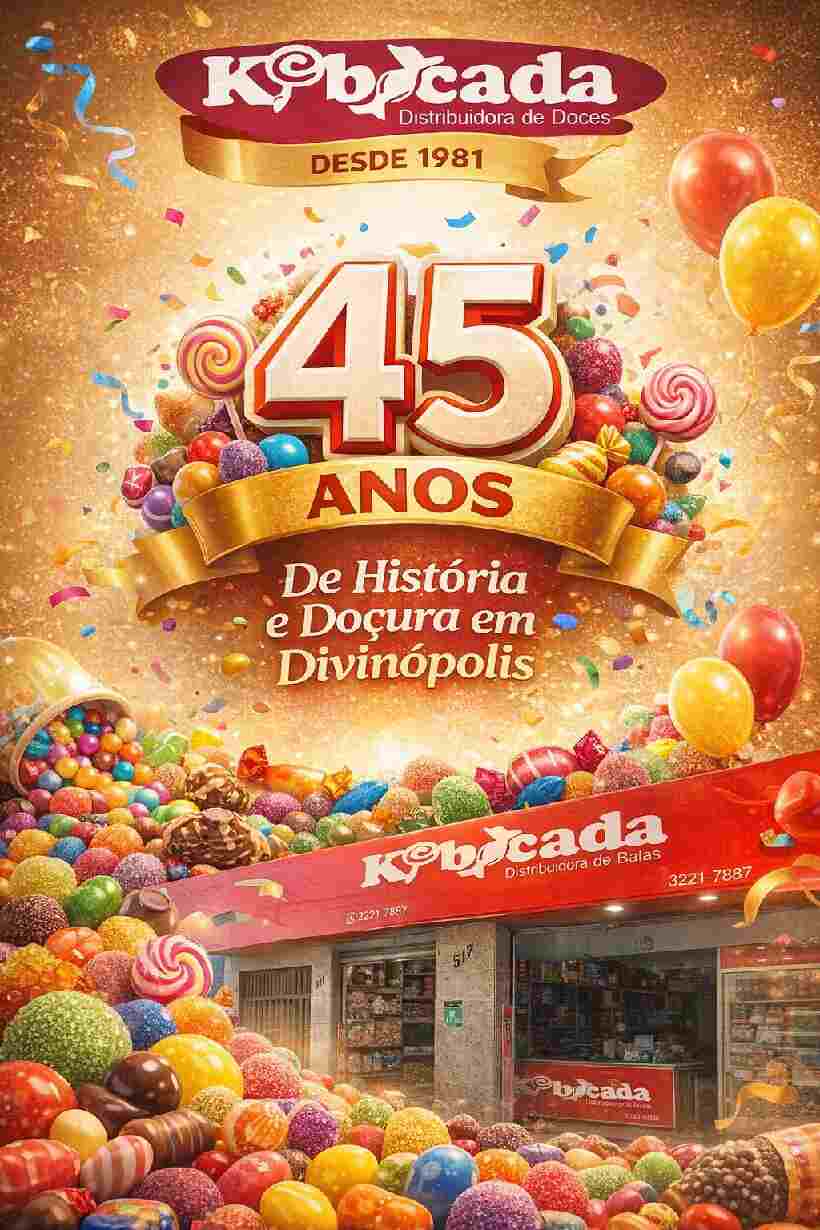 Kibocada Distribuidora de Doces celebra 45 anos