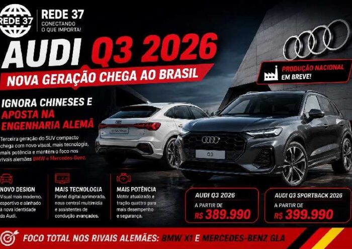 Audi Q3 2026 chega ao Brasil