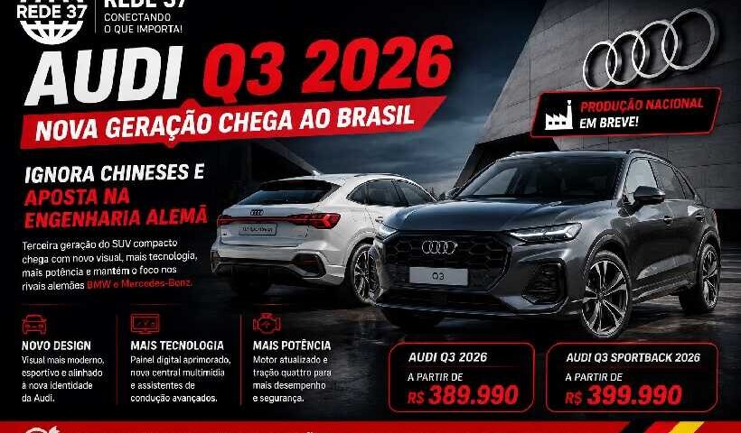 Audi Q3 2026 chega ao Brasil
