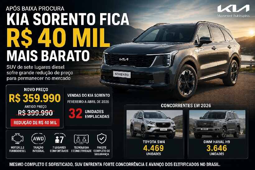 Kia Sorento fica R$ 40 mil mais barato após vendas fracas no Brasil https://rede37.com.br/wp-content/uploads/2026/05/DIBULGACAO-3-1-15.jpg