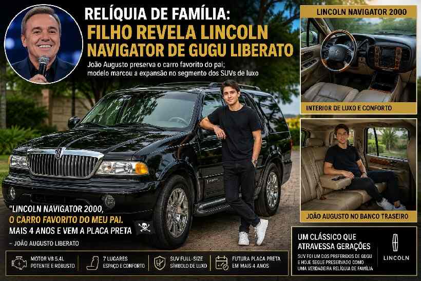 Relíquia de família: filho de Gugu revela Lincoln Navigator 2000 que era o carro favorito do apresentador https://rede37.com.br/wp-content/uploads/2026/05/DIBULGACAO-3-1-16.jpg