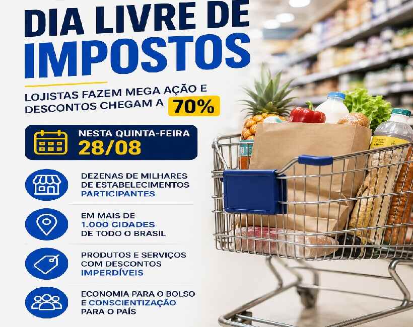 Dia Livre de Impostos promete descontos de até 70% em milhares de lojas pelo Brasil https://rede37.com.br/wp-content/uploads/2026/05/DIBULGACAO-3-1-20.jpg