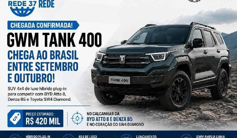 GWM prepara chegada do Tank 400