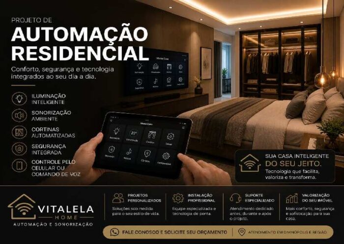 Projeto de automação residencial em Divinópolis: transforme sua casa com a Vitalela Home