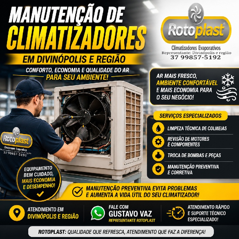 MANUTENÇÃO DE CLIMATIZADORES EM DIVINÓPOLIS E REGIÃO
