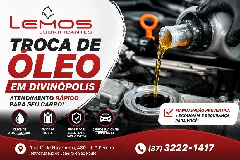 Troca de óleo em Divinópolis: atendimento rápido para seu carro https://rede37.com.br/wp-content/uploads/2026/05/troca-de-oleo-divinopolis-lemos-lubrificantes.jpg.jpg