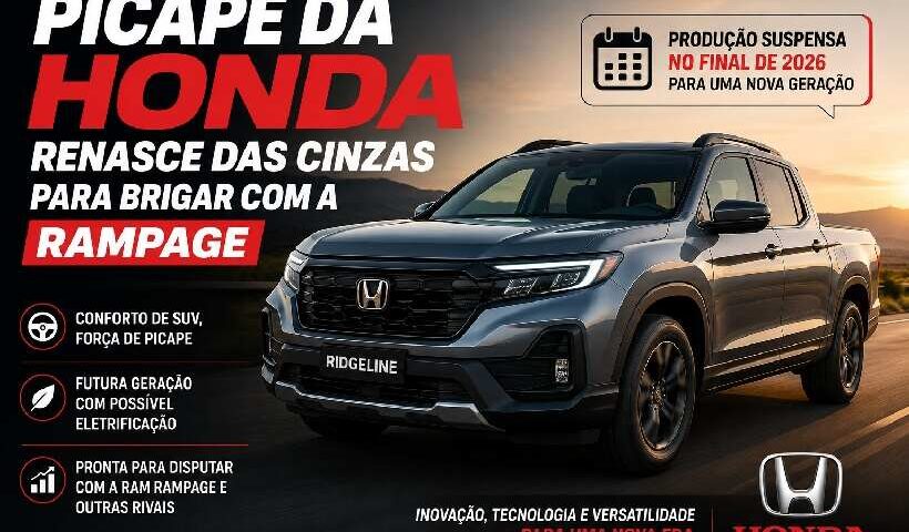 Picape da Honda renasce para desafiar a Ram Rampage e promete agitar o mercado em 2027 https://rede37.com.br/wp-content/uploads/2026/06/DIBULGACAO-3-1-1.jpg