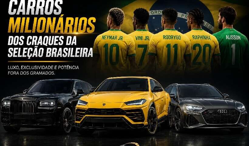 Carros milionários dos craques da Seleção Brasileira