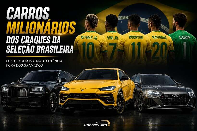 Carros milionários dos craques da Seleção Brasileira