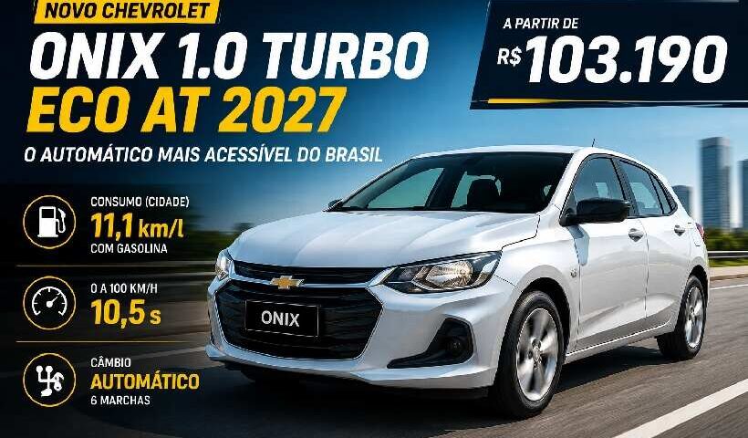 Chevrolet Onix 1.0 Turbo Eco AT 2027 chega por R$ 103 mil e se torna o automático mais acessível do Brasil https://rede37.com.br/wp-content/uploads/2026/06/DIBULGACAO-3-1-15.jpg