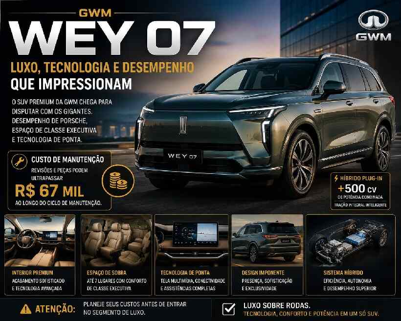 GWM Wey 07 impressiona pelo luxo e desempenho, mas custo de manutenção pode ultrapassar R$ 67 mil https://rede37.com.br/wp-content/uploads/2026/06/DIBULGACAO-3-1-2.jpg