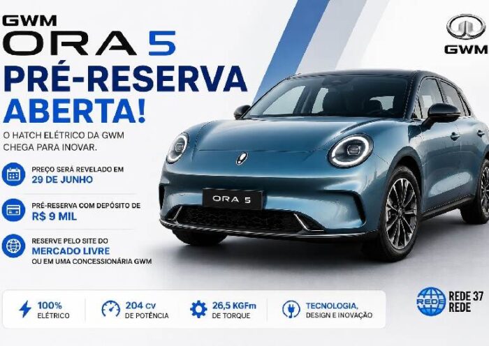 GWM Ora 5 abre pré-reserva no Brasil e preço será revelado em 29 de junho https://rede37.com.br/wp-content/uploads/2026/06/DIBULGACAO-3-1-3.jpg