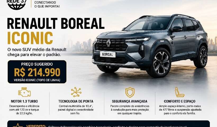 Renault Boreal Iconic 2026: pontos fortes, limitações e o que esperar do novo SUV médio da marca francesa https://rede37.com.br/wp-content/uploads/2026/06/DIBULGACAO-3-1-8.jpg