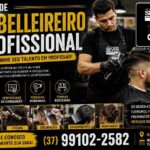 Aluno realizando atividades práticas no Curso de Cabeleireiro Profissional em Divinópolis.