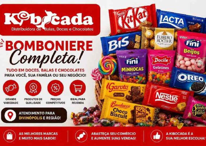Procurando uma Bomboniere em Divinópolis? Conheça a Kibocada Distribuidora de Balas, Doces e Chocolates! https://rede37.com.br/wp-content/uploads/2026/07/Bomboniere-em-Divinopolis.jpg