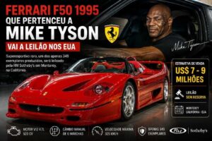 Ferrari F50 que pertenceu a Mike Tyson vai a leilão nos EUA e pode alcançar US$ 9 milhões https://rede37.com.br/wp-content/uploads/2026/07/DIBULGACAO-3-1-20.jpg