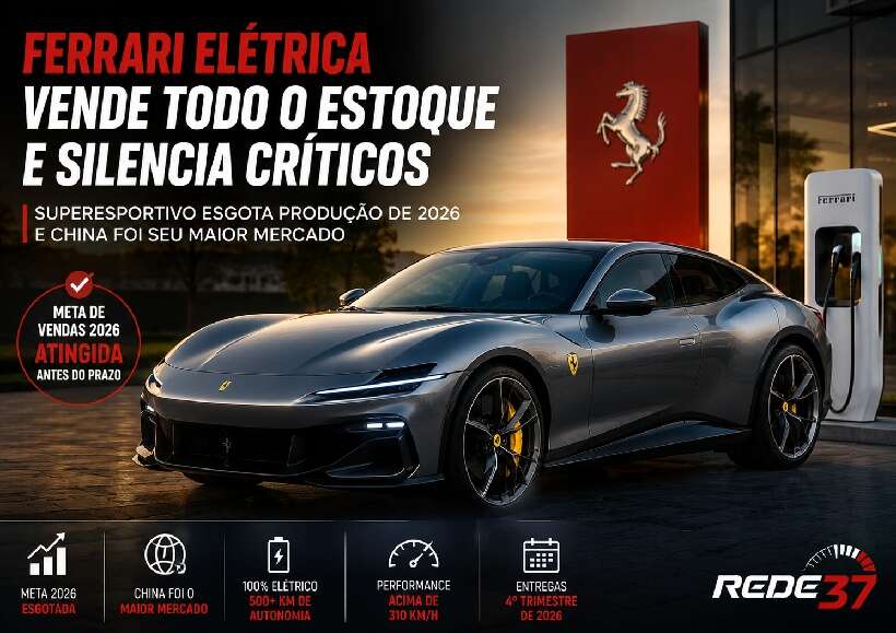 Ferrari elétrica esgota meta de 2026 e responde aos críticos com o mercado Ferrari elétrica esgota meta de 2026 e responde aos críticos com o mercado