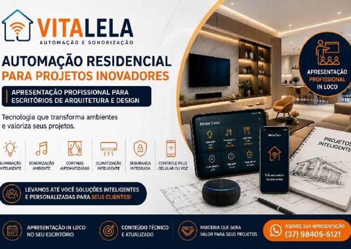 Apresentação profissional sobre automação residencial para arquitetos e designers em Divinópolis https://rede37.com.br/wp-content/uploads/2026/07/VITALELA-1.jpeg
