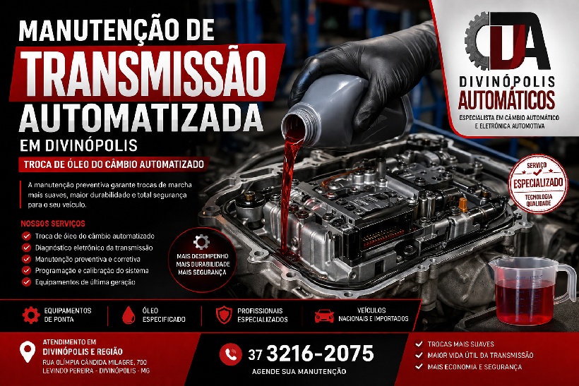 "Manutenção de transmissão automatizada e troca de óleo do câmbio automatizado em Divinópolis MG".