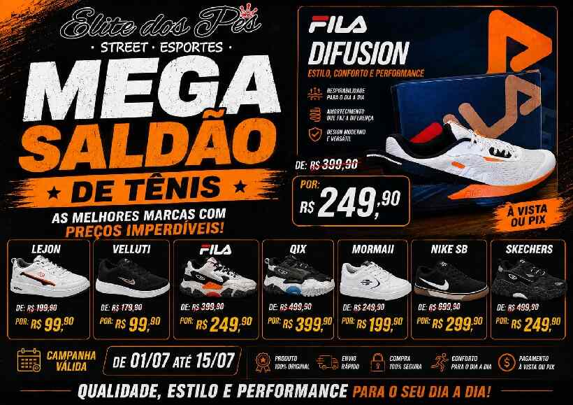 Mega Saldão de Tênis em Divinópolis: Elite dos Pés Street Esportes oferece descontos de até 57% https://rede37.com.br/wp-content/uploads/2026/07/mega-saldao.jpg