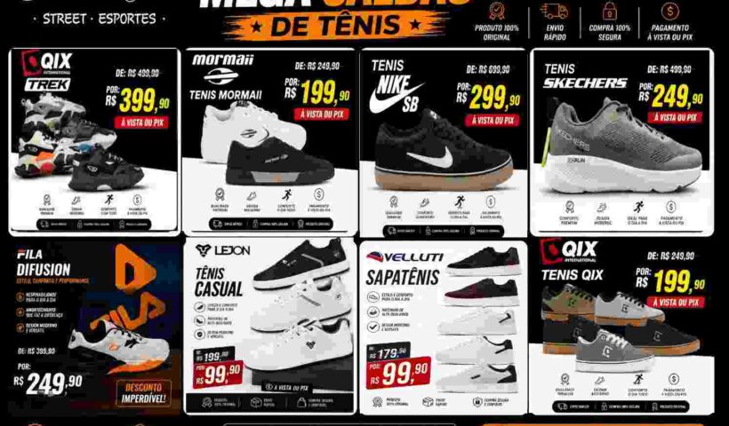 Mega Saldão de Tênis em Divinópolis: Elite dos Pés Street Esportes oferece descontos de até 57% https://rede37.com.br/wp-content/uploads/2026/07/mega-saldao2.jpg