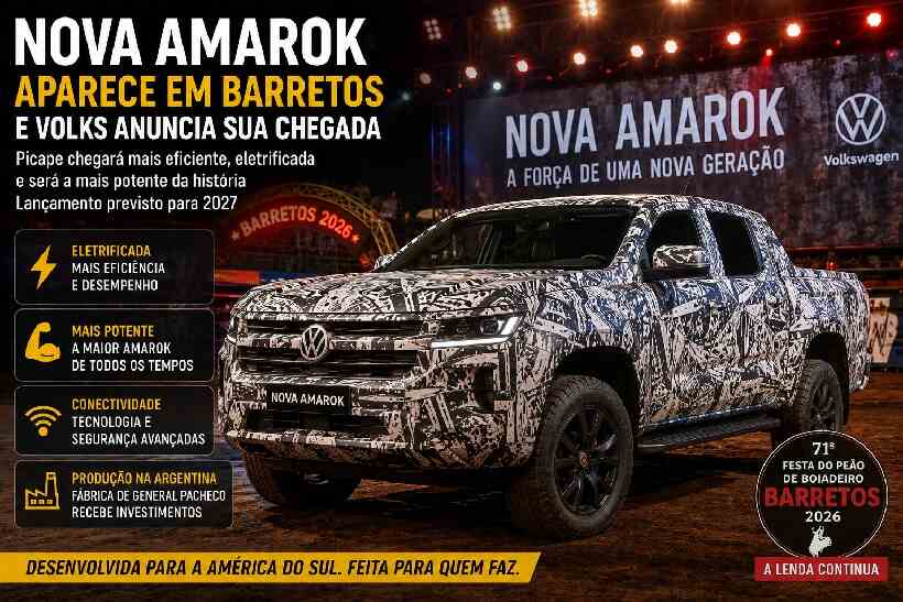 Nova Amarok aparece em Barretos e Volkswagen anuncia chegada da nova geração em 2027 https://rede37.com.br/wp-content/uploads/2026/08/DIBULGACAO-3-1-18.jpg