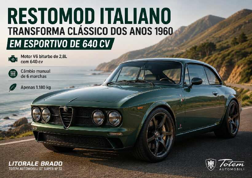 Restomod italiano transforma clássico dos anos 1960 em esportivo de 640 cv https://rede37.com.br/wp-content/uploads/2026/08/DIBULGACAO-3-1-23.jpg