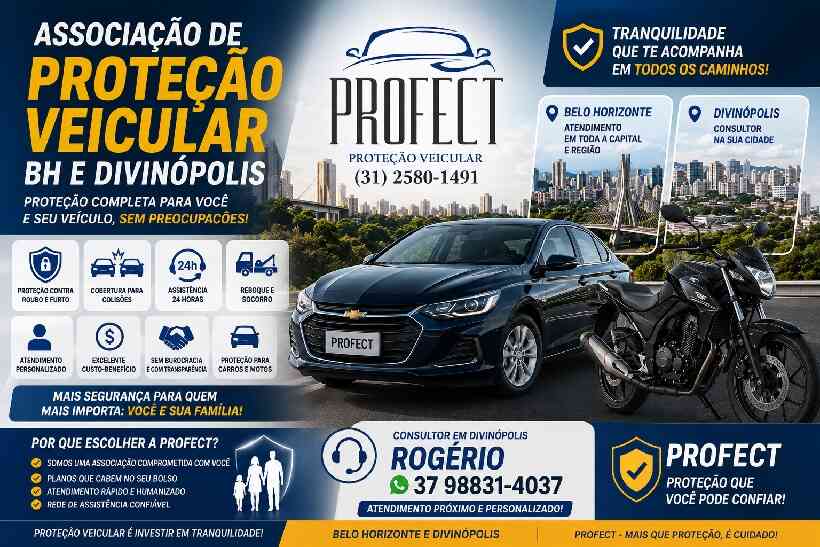 Associação de proteção veicular BH e Divinópolis - PROFECT