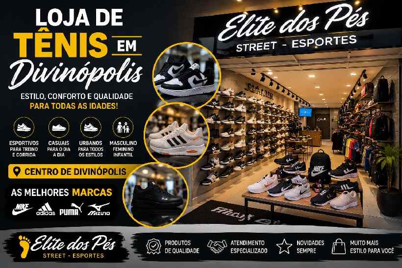 Loja de Tênis em Divinópolis | Elite dos Pés - Street - Esportes