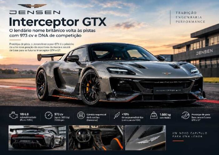 Jensen Interceptor GTX: marca britânica ressurge com V8 de 973 cv e prepara nova geração de esportivos https://rede37.com.br/wp-content/uploads/2026/09/DIBULGACAO-3-1-17.jpg