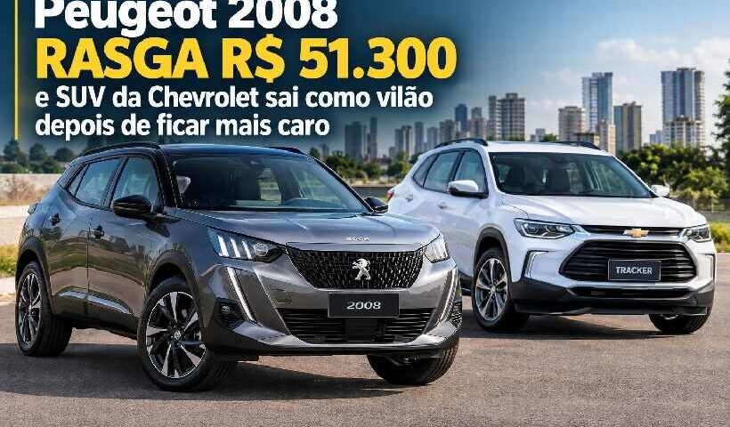Peugeot 2008 rasga R$ 51.300 para taxistas e SUV da Chevrolet fica mais caro na comparação https://rede37.com.br/wp-content/uploads/2026/09/DIBULGACAO-3-1-19.jpg