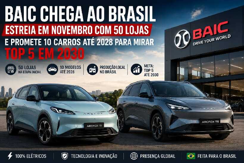 BAIC estreia no Brasil com 50 lojas em novembro e promete 10 carros até 2028 para chegar ao Top 5 em 2030 https://rede37.com.br/wp-content/uploads/2026/09/DIBULGACAO-3-1.jpg