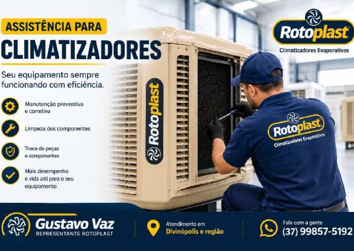 Assistência para climatizadores evaporativos Rotoplast em Divinópolis e região.