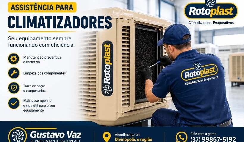Assistência para climatizadores evaporativos Rotoplast em Divinópolis e região.