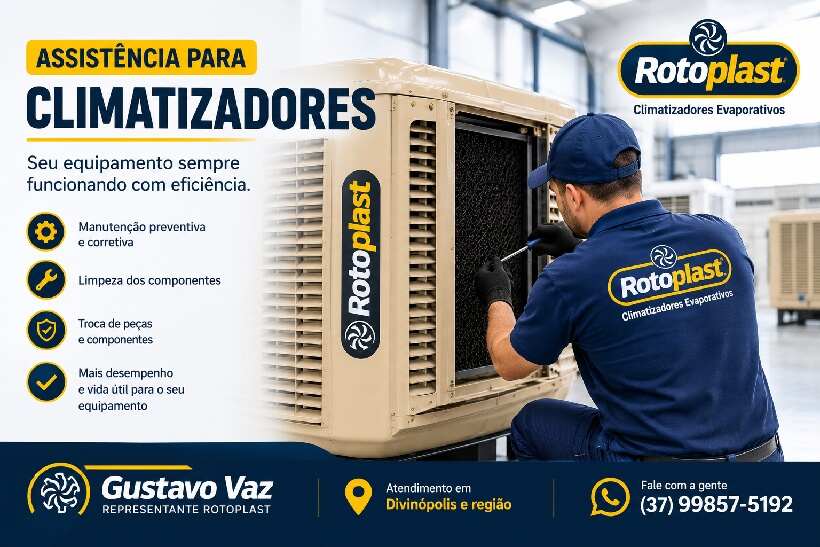 Assistência para climatizadores evaporativos Rotoplast em Divinópolis e região.